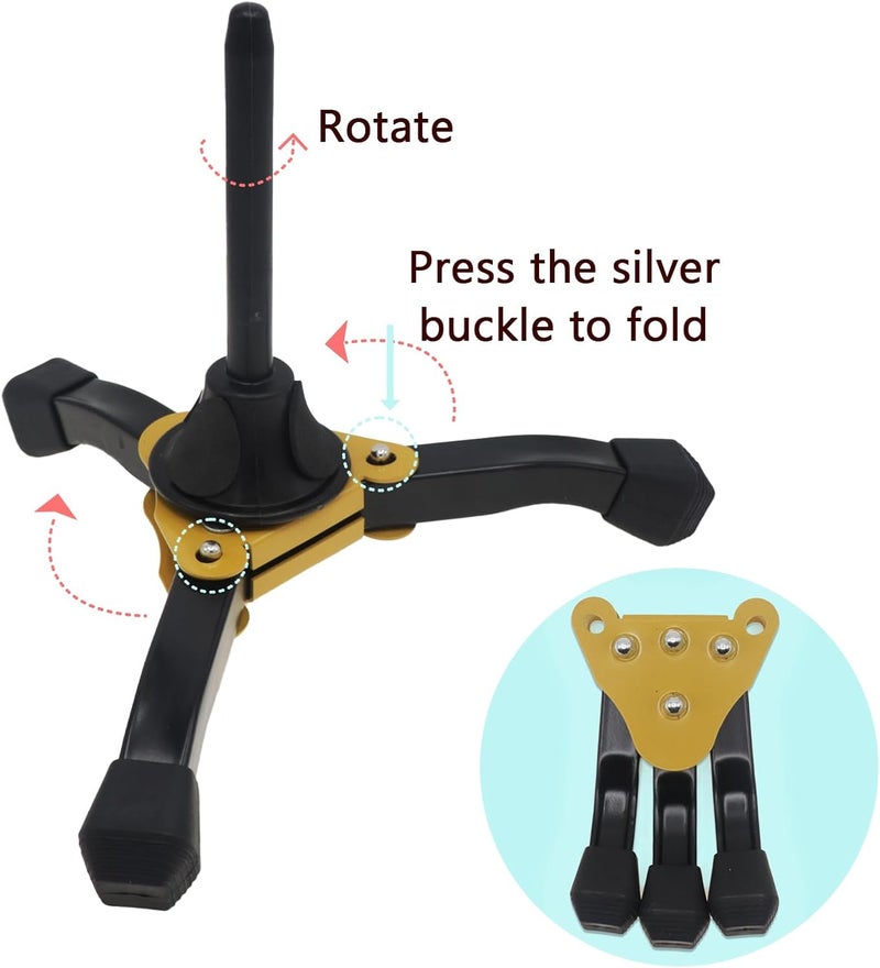 CashBeat Portable Clarinet Stand, Foldable Tripod Holder for Flute, Oboe, and Other Woodwind Instruments, Perfect for Musicians to Carry Around - Image 2